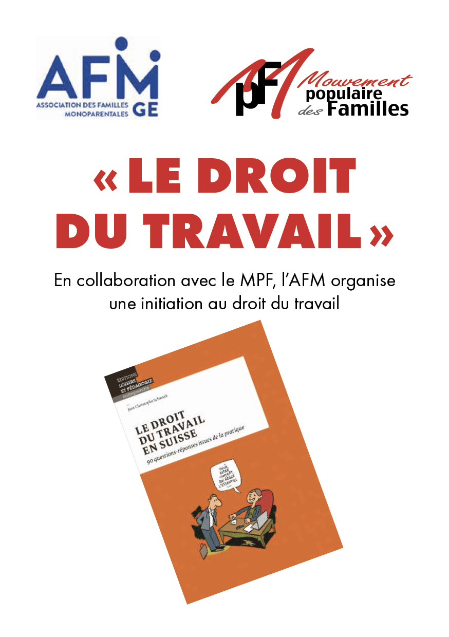 SUPER SOIREE à l&rsquo;AFM « Formation-débat sur le Droit du travail » 15 septembre 2021